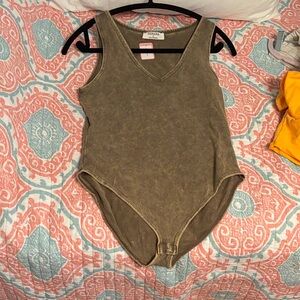 Zenana mocha bodysuit